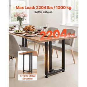Gambe per Mobili in Acciaio Resistente 74 cm (A) x 45 cm (L), Design Modulare, Facile Montaggio, Carico Massimo 1000 kg, Forma a T Quadrata per 900 kg - Product Image 2