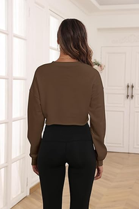 Nuevas Sudaderas Personalizadas con Logotipo, Cuello Redondo, Algodón Liso, para Mujer, Talla Grande - Product Image 5