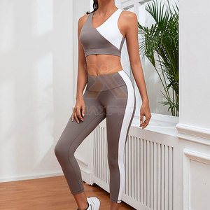 Créez votre propre ensemble de yoga pour femmes - Ensemble 2 pièces respirant en Spandex/Polyester avec logo uni sur le devant, vêtements de sport et de fitness, nouvelle arrivée - Product Image 4