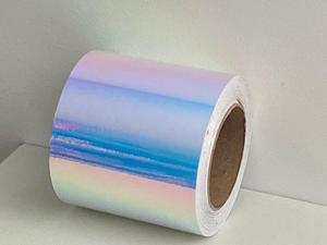 Decorative Rainbow Mirror Holographic Tape Roll Strong Adhesive BOPP Foil Packaging Tape for Carton Sealing Crafts & Branding - Product Image 2