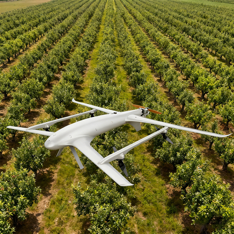 Lightweight UAV Constructed With Composite Materials For Agile Maneuverability Turboprop Engine Drone