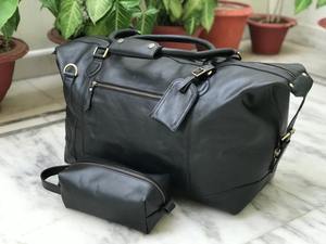 Sac de voyage vintage en cuir véritable extra large, léger, sac de week-end, grande capacité, bagage portable pour les longs voyages et les affaires - Product Image 3