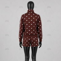 Ensemble de survêtement 2 pièces imprimé à capuche pour femme, veste zippée et short, logo personnalisé, vêtements de sport, fabricant OEM ODM