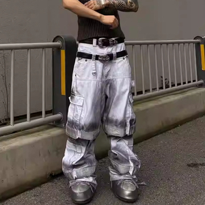 Pantalon Cargo Homme Décontracté Streetwear Haute Qualité Coton Durable Lavé avec Fermeture Éclair Style Toile – Meilleure Vente - Product Image 5