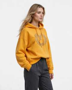 ONETEN APPARELS <b>Women's</b> <b>Navy</b> Blue Cropped <b>Hoodie</b> Wide Leg Joggers Set Full Sleeve Print Streetwear Loose Fit 100% Cotton - Product Image 3