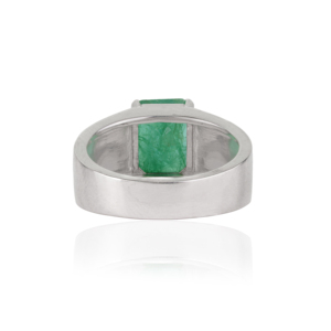 8x10 mm Natural <b>Emerald</b> Gemstone Vintage Style 925 Sterling <b>Silver</b> Unisex Signet <b>Ring</b> Handmade Jewelry - Product Image 6