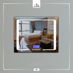 Modelo NO. Espejo LED Táctil DG 193ST con Desempañador, Sistema de Música, Pantalla de Hora y Temperatura, Interruptor Táctil con Regulador de Intensidad, Diseño Artístico Decorativo - Product Image 6