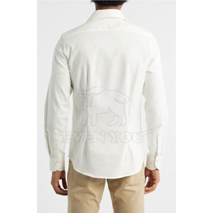 Chemise en flanelle unie tendance, tissu doux en coton/laine brossé, respirant, écologique, coupe confortable, coutures durables pour un style décontracté - Product Image 2