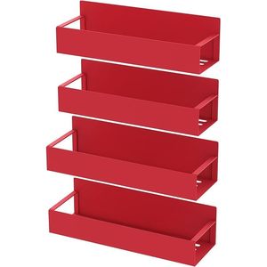 Set di 4 Organizzatori Magnetici Rossi per Spezie, per Frigorifero e Forno, Organizzatori per Barattoli e Contenitori - Product Image 6