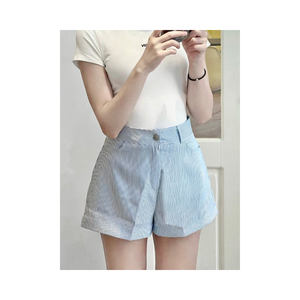 Shorts respirants taille haute pour femme, couleur unie, en stock, qualité supérieure, fabrication vietnamienne, prix avantageux - Product Image 2