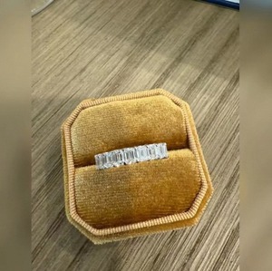 Luxury <b>Emerald</b> Cut Lab Grown Diamond <b>Ring</b> For Women Sterling <b>Silver</b> Engagement Wedding Anniversary Band Modern Fine Jewelry Gift - Product Image 5