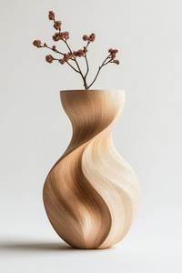 Handmade Wooden <b>Vase</b> Decorative Flower Vessel Natural Material Tabletop <b>Bud</b> <b>Vase</b> for Home Wedding Decor - Product Image 4