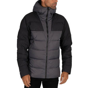 RELEVO INDUSTRIES Men's Stand Waterproof Puffer Jacket Color Blocking Windproof Polyester Winter Casual <b>Coat</b> Regular Fit <b>Zipper</b> - Product Image 3