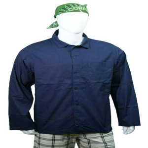 Chemise décontractée surdimensionnée personnalisée pour homme en flanelle douce à manches longues, col montant, logo brodé, à carreaux, teinte en fil, 100 % coton biologique - Product Image 4