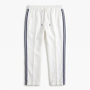 <b>Men's</b> Summer Lightweight <b>Linen</b> Mid Waist Beach <b>Trousers</b> Relaxed Coastal <b>Casual</b> OEM ODM Wholesale Factory Private Label Low MOQ - Product Image 3