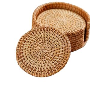 Posavasos de yute elegante para mesa de Hotel en casa, soporte de calidad de alta venta, posavasos de taza de bebida de mimbre ovalado de lino de yute tejido a mano - Product Image 1