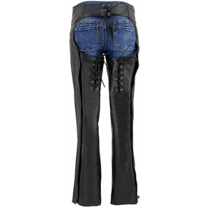 Samroz - Pantalones de cuero negro para mujer, de talle bajo, con doble hebilla y bolsillos profundos en la cadera, para todas las estaciones - Product Image 2