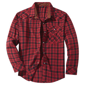Chemise à carreaux en flanelle à manches longues boutonnée en mélange de coton et polyester sur mesure pour homme, collection Printemps-Automne 2026 - Product Image 2