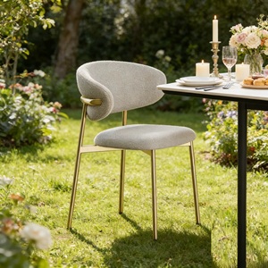Nuevas Sillas de Comedor y Banquete de Metal Dorado Electrochapado, Estilo Casual, Precio Económico, en Venta - Product Image 1