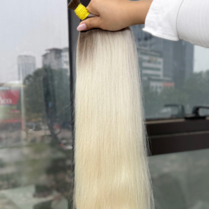 ต่อผมแท้เวียดนาม 100 กรัม สีอ่อน ยาว 55 ซม. แบบ Super Double Drawn  แบบเป็นมัด  ผู้จัดจำหน่ายจากเวียดนาม - Product Image 1
