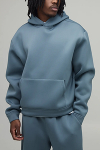 Survêtements d'hiver personnalisés OEM/ODM 2026 pour hommes – Ensemble sweat à capuche en coton brodé avec logo pour hommes - Product Image 3