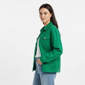 New Style Best Trending Women Men Jeans Jackets Reversible Waterproof Breathable Sustainable 100% Cotton <b>Button</b> OEM Service - Product Image 3