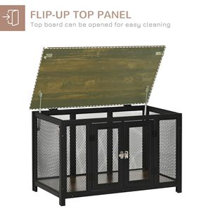 Spacious Interior Furniture Style <b>Dog</b> Crate with Openable Top Big Puppy Crate for Small <b>Dogs</b> Indoor End <b>Table</b> Pet House - Product Image 4