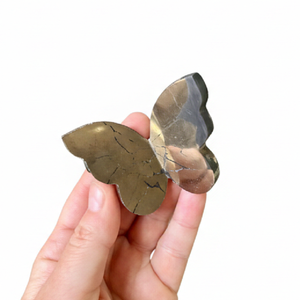 Al por mayor: Alas de mariposa de pirita natural talladas en cristal, piedra energética, espécimen mineral curativo para decoración del hogar y la oficina - Product Image 6