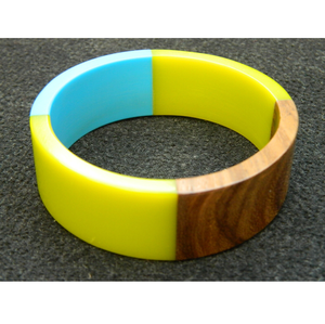 Handcrafted Unique Design Resin Bangle Bracelet Eco-Friendly Custom Resin Jewelry Artisan-Made Statement Piece - Product Image 1