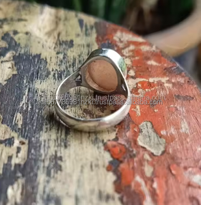 Venta caliente hecho a mano 925 plata esterlina melocotón piedra lunar clásico anillo facetado Marquesa piedra preciosa anillo regalo perfecto para mujeres - Product Image 4