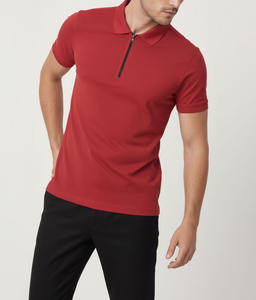 Produit le plus vendu, t-shirt polo pour homme fabriqué au Pakistan, polo classique, fermeture éclair sur le devant, tissu lisse, polo élégant à manches courtes - Product Image 3