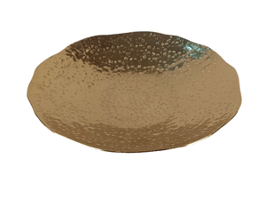Bandeja Redonda Metálica Premium con Borde y Asas, Acabado en Latón Resistente, Plato para Bebidas, Comercial - Product Image 6