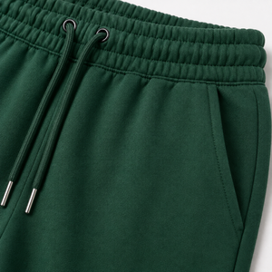 Women Green Knitted Wide Leg <b>Pants</b> High Waist Loose Fit Full Length Casual Solid Color Drawstring Elastic Waist Sweatpants - Product Image 3