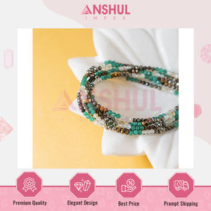 Cheville en pierres précieuses facettées de qualité supérieure AAA, design élégant, unisexe, longueur réglable, extensible, pour usage quotidien, fabriqué en Inde. - Product Image 5