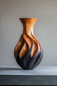 Handmade Wooden <b>Vase</b> Decorative Flower Vessel Natural Material Tabletop <b>Bud</b> <b>Vase</b> for Home Wedding Decor - Product Image 6