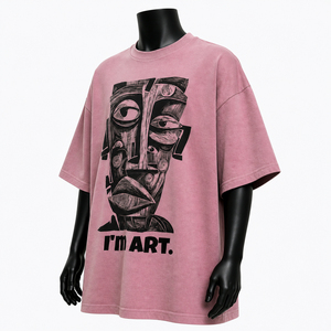 T-shirts pour hommes à épaules tombantes, 250 g/m², effet vintage, grammage lourd, col rond, luxe, coupe oversize - Product Image 3