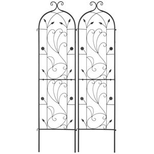 2 Confezioni di Tralicci da Giardino in Metallo Antiruggine 60 x 15 Pollici per Rose Rampicanti da Esterno - Recinzioni, Tralicci e Cancelli - Product Image 1