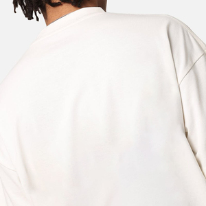 Nouveau T-shirt Homme Oversize à Manches Courtes 100% Coton Anti-boulochage Tissu Tricoté 220g Style Streetwear Longueur Longue Coupe Ample - Product Image 5