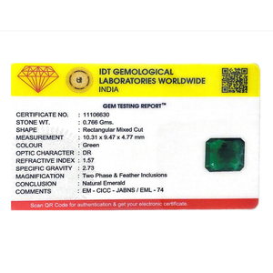 Certified Lab-Created Emerald 3.83 Carat Loose Gemstone for Fine Jewelry - Product Image 4