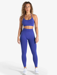 Ensemble de vêtements de sport pour femmes, vente en gros personnalisée, collection très prisée : soutien-gorge de sport taille haute et débardeur de yoga en coton pour le fitness - Product Image 2