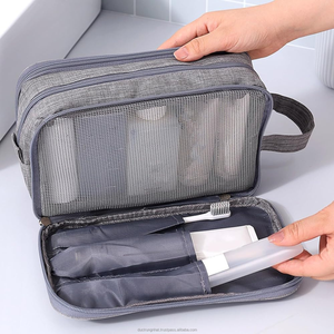 Wholesale Travel Makeup Bag Custom Design Cosmetic Pouch Polyester/Canvas Bags OEM ODM Manufacturer Vietnam - Product Image 1