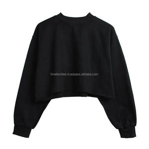 Sweat-shirt oversize personnalisé pour femme, col montant, imperméable, en Spandex/Polyester, avec logo frontal et manches lanternes, 300g - Product Image 1