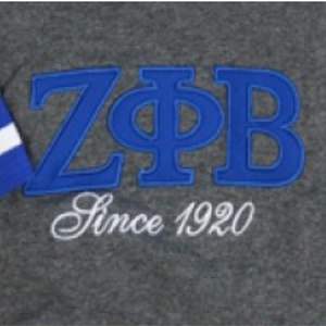 Cárdigan Gris Azul con Botones Zeta Phi Beta para Mujer, Suéter de Punto con Letras Griegas, Ropa Casual de la Hermandad, Diseño desde 1920 - Product Image 2