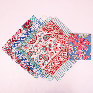 Bohemian Block Print Floral Bandana Headband Scarf Eco-Friendly Breathable Cotton for Men Women Lightweight Hiking Workout <b>Wrap</b> - Product Image 4