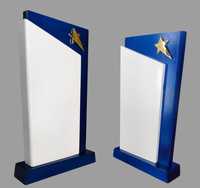 Trophée élégant en bois de qualité supérieure, plaque en bois gravée sur mesure pour événements d'entreprise, compétitions sportives
