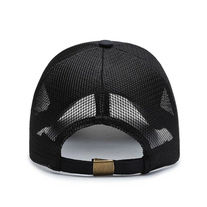 Gorra de béisbol de malla de 5 paneles personalizada, 100% algodón, transpirable, estilo camionero, ajustable con cierre a presión, deportiva, informal, para exteriores. - Product Image 2