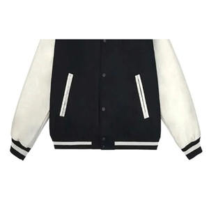 Chaqueta Bomber Varsity para Hombre, Cuello Redondo, Cierre de Cremallera, Tejido Impermeable, Cortavientos y Transpirable, Manga Larga, Impresión de Logotipo Personalizado - Product Image 3