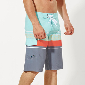 <b>Men's</b> Blacked Board Shorts Sublimation Printing Knee Length Drawstring Waist 4 Way Stretch Swimming <b>Trunk</b> Shorts - Product Image 2