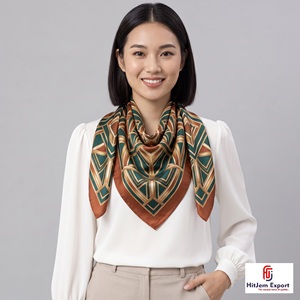 Tissu d'écharpe imprimé de haute qualité, léger, marque blanche, OEM ODM, textile de mode, fabricant sur mesure, produit textile personnalisé Bali - Product Image 1