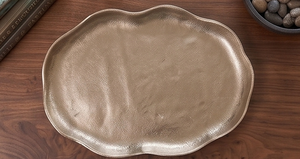Nouveau plateau de service en argent plaqué, design antique, pour mariages royaux, restaurants et réceptions, avec une esthétique vintage - Product Image 4